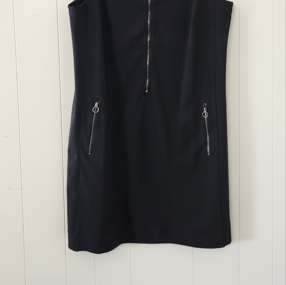 Addition Elle Michel Studio Black Sleeveless Sheath Dress Knee Length Mini 1X - Picture 3 of 10